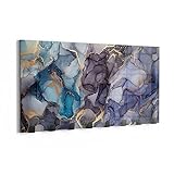 DEQORI Wandgarderobe Glas & Metall | Motiv Stilvoller Tinteneffekt | 60x30 cm |...